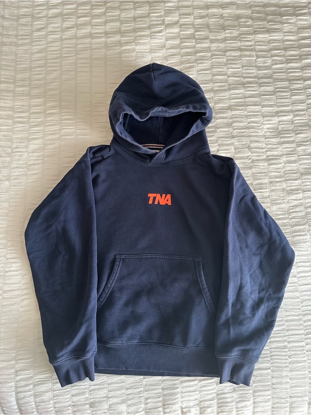 TNA Navy Hoodie with Orange Logo